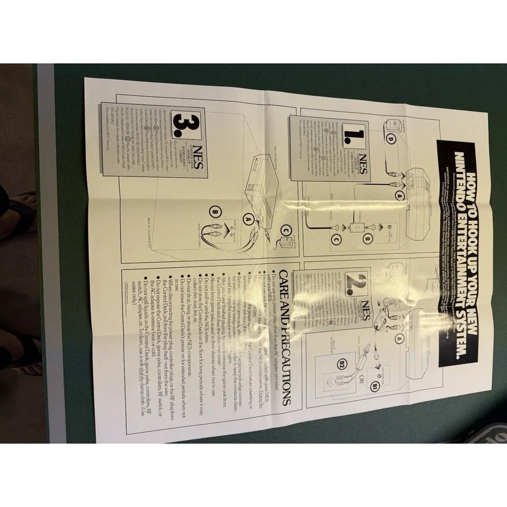 NINTENDO NES ACTION SET ZAPPER NO POWER CORD PARTS ONLY ORG MANUAL